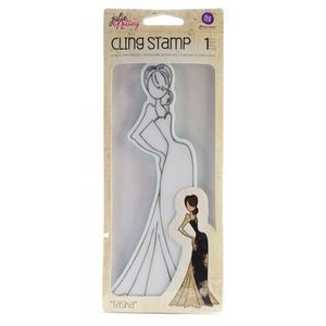 👉*NWT & RARE* JULIE NUTTING MIXED MEDIA CLING RUBBER STAMP ~TASHA